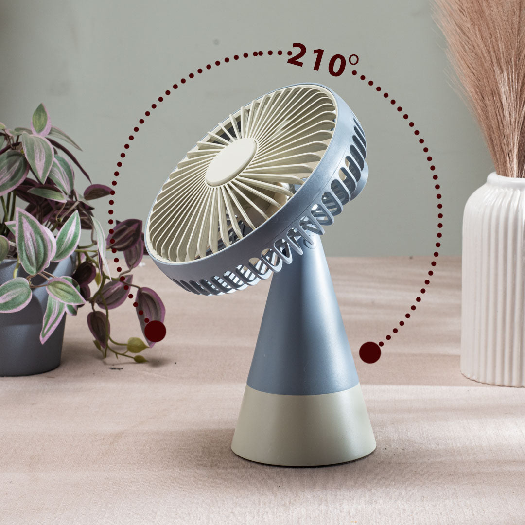 Desktop Table Fan – 16 x 24 x 10 CM-Grey Plastic Body