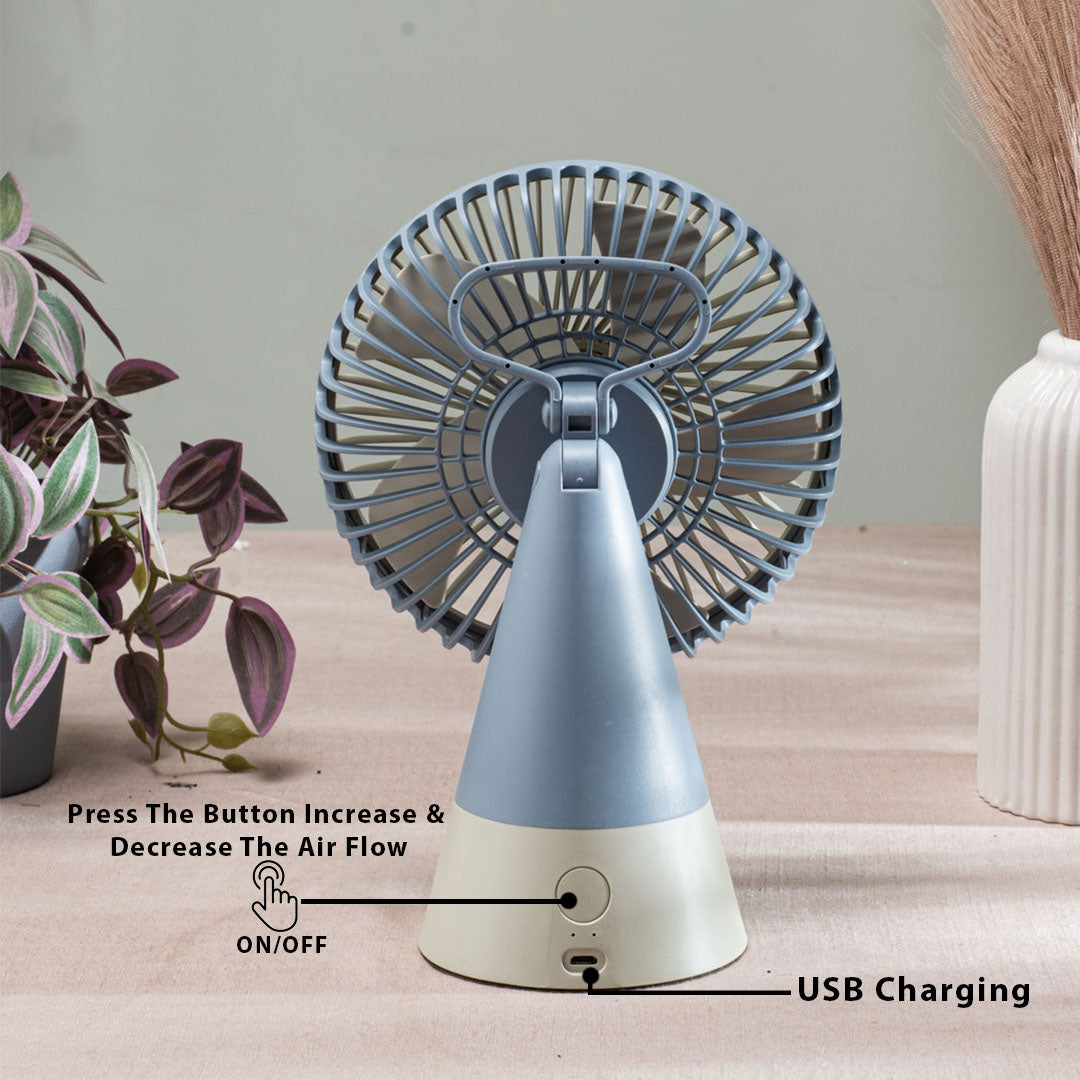 Desktop Table Fan – 16 x 24 x 10 CM-Grey Plastic Body