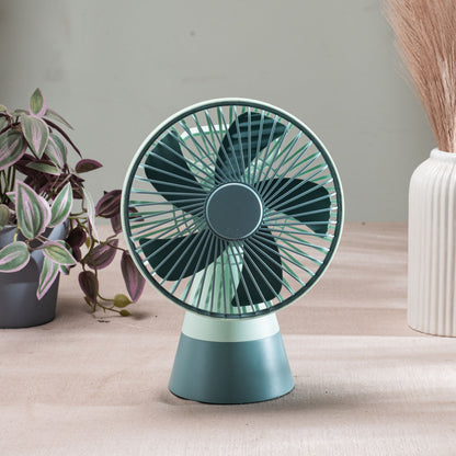 Desktop Table Fan – 16 x 24 x 10 CM-Green Plastic Body