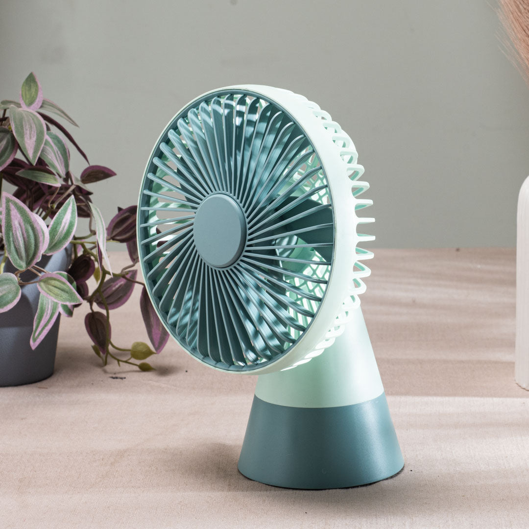 Desktop Table Fan – 16 x 24 x 10 CM-Green Plastic Body