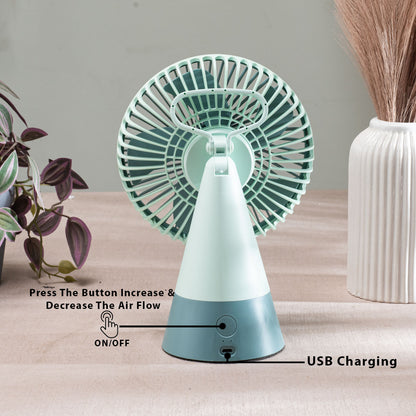 Desktop Table Fan – 16 x 24 x 10 CM-Green Plastic Body