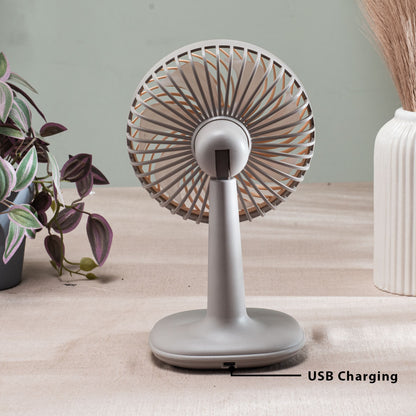 Portable Desktop Table Fan – 14 x 25 x 12 CM-Grey Plastic Body