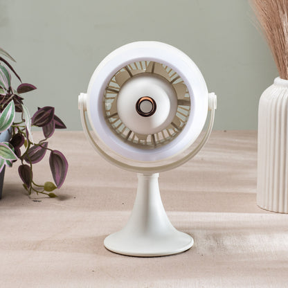 Portable Desktop Table Fan – 11 x 21 x 10 CM-White Plastic Body