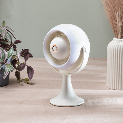 Portable Desktop Table Fan – 11 x 21 x 10 CM-White Plastic Body