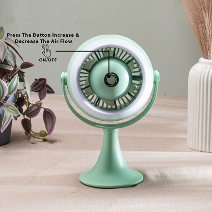 Portable Desktop Table Fan – 11 x 21 x 10 CM-Green Plastic Body