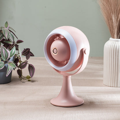 Portable Desktop Table Fan – 11 x 21 x 10 CM-Peach Plastic Body