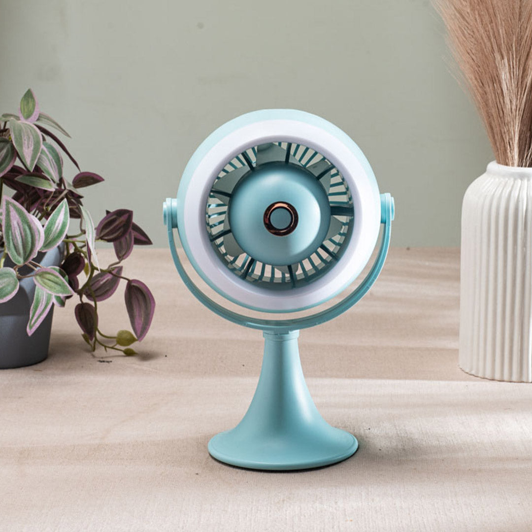 Portable Desktop Table Fan – 11 x 21 x 10 CM-Sky Blue Plastic Body