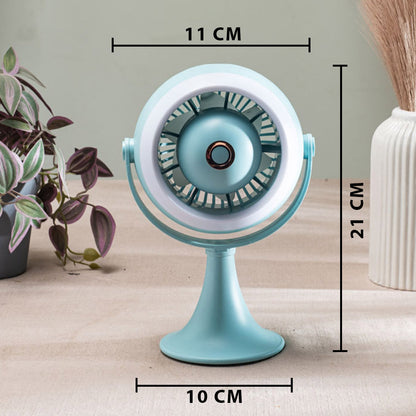 Portable Desktop Table Fan – 11 x 21 x 10 CM-Sky Blue Plastic Body