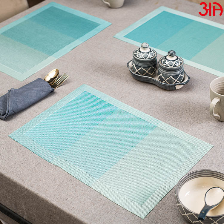 Monday Blues Pvc Table Mat (2 Pcs Set) (12x18) Inch