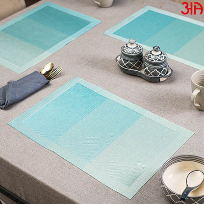 Monday Blues Pvc Table Mat (2 Pcs Set) (12x18) Inch