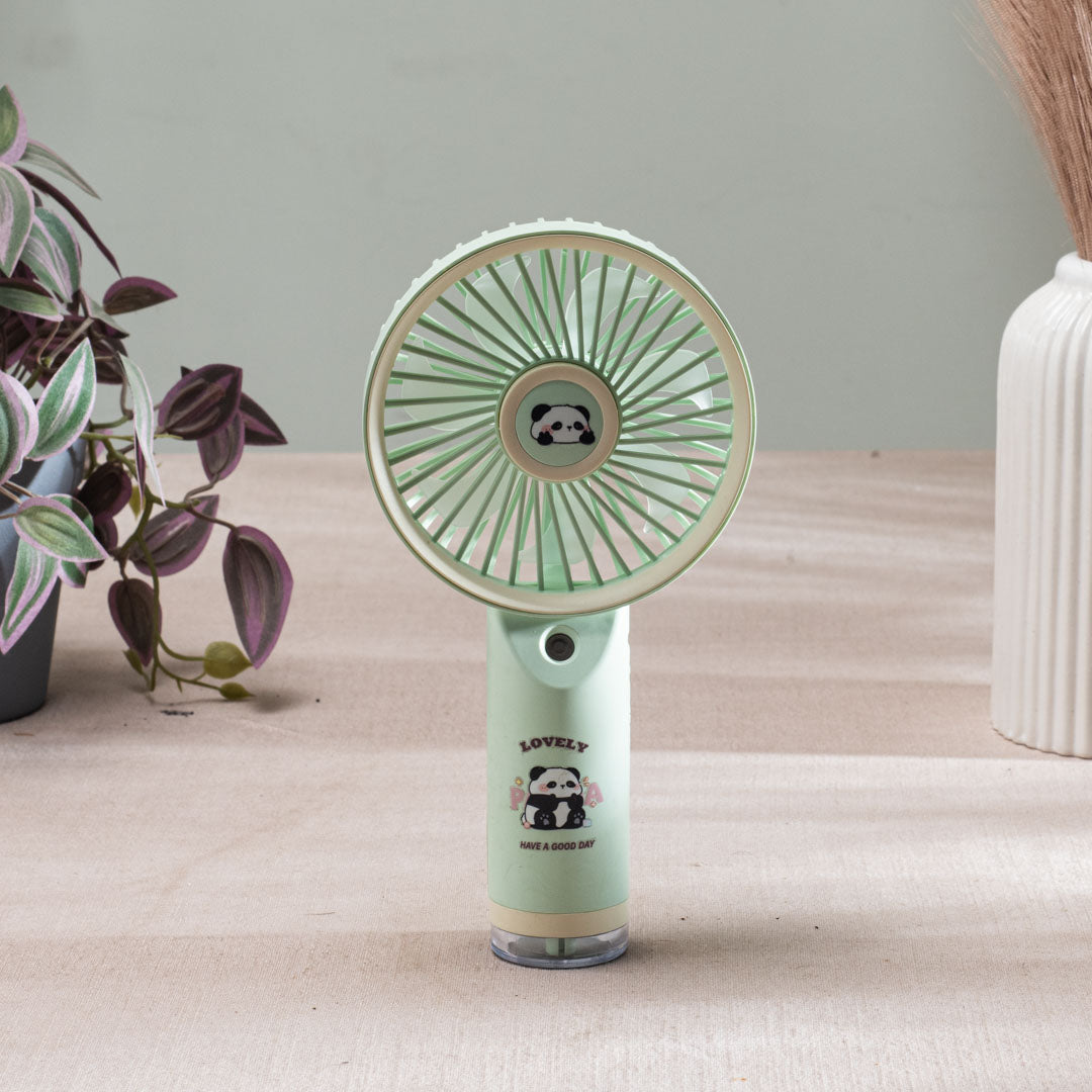 Cute Panda Portable Handheld Table Fan – 11 x 20 x 4 CM-Aqua Plastic Body