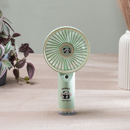 Cute Panda Portable Handheld Table Fan – 11 x 20 x 4 CM-Aqua Plastic Body
