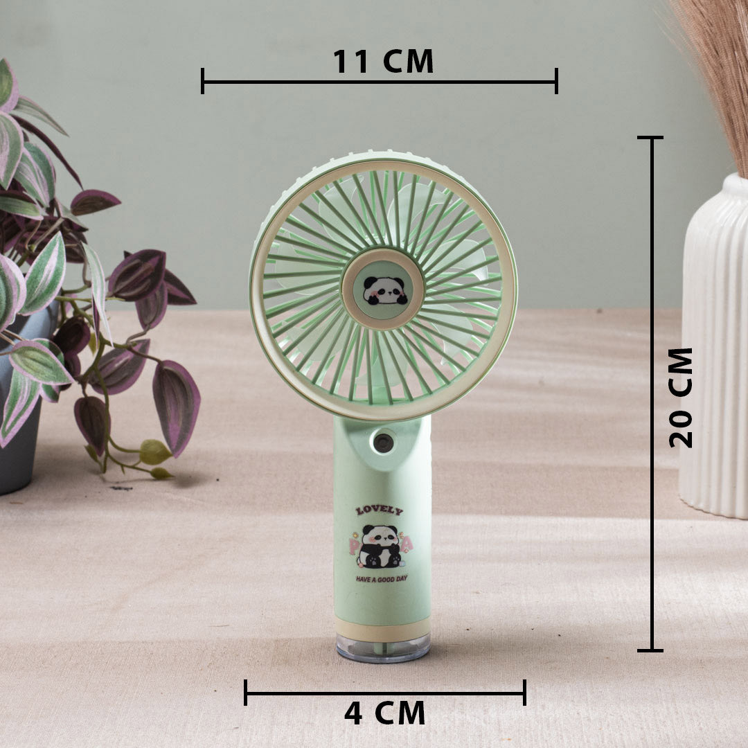 Cute Panda Portable Handheld Table Fan – 11 x 20 x 4 CM-Aqua Plastic Body
