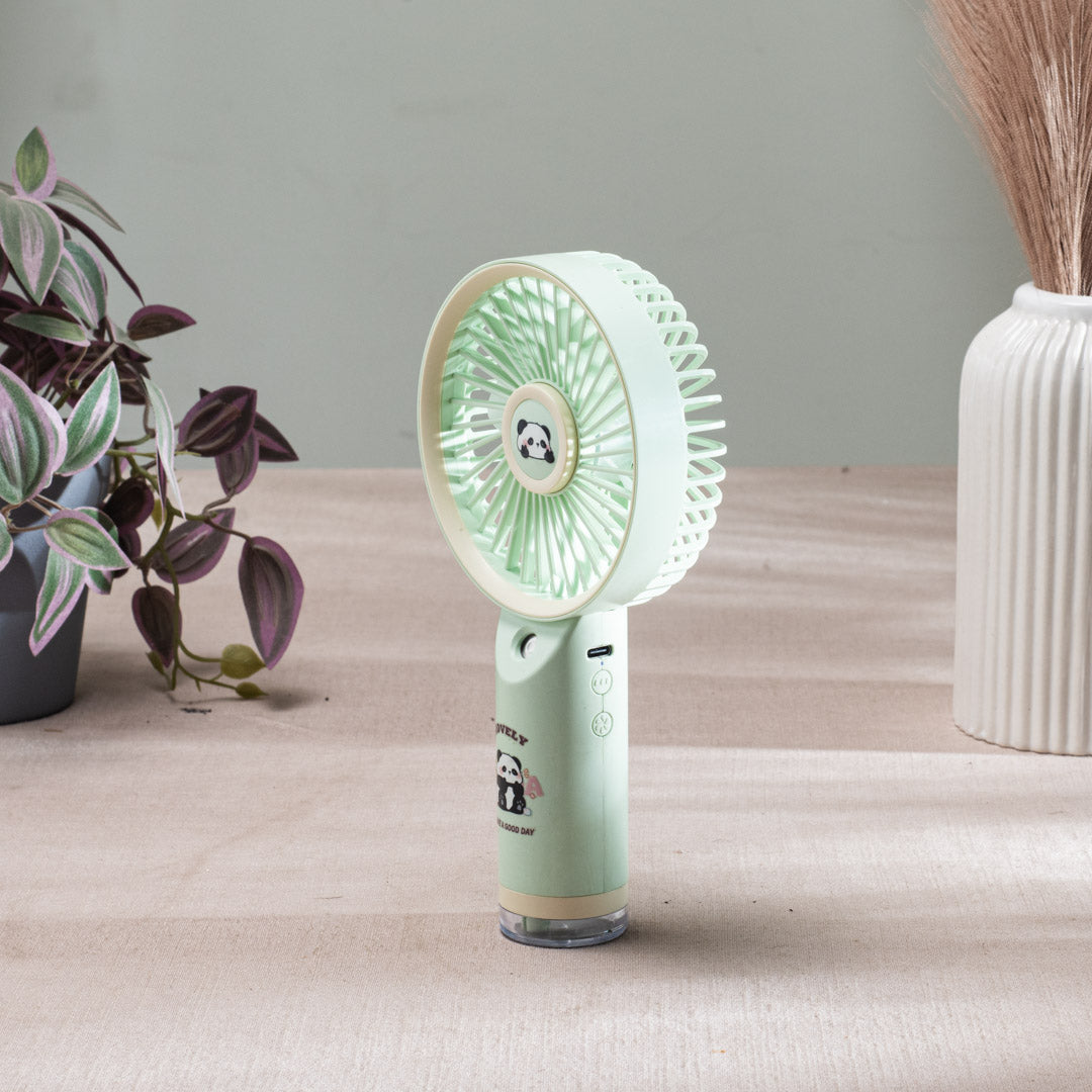 Cute Panda Portable Handheld Table Fan – 11 x 20 x 4 CM-Aqua Plastic Body
