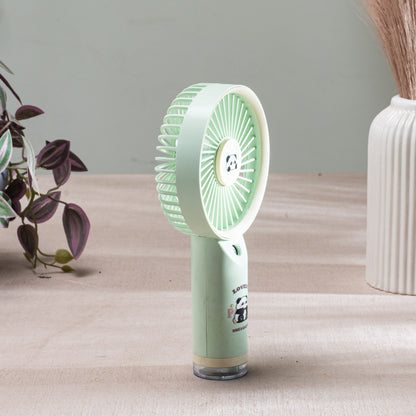 Cute Panda Portable Handheld Table Fan – 11 x 20 x 4 CM-Aqua Plastic Body