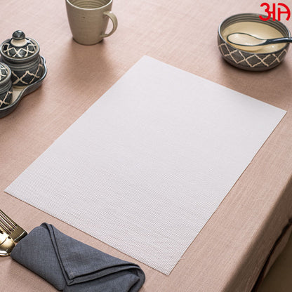 Creamy White Pvc Table Mat (2Pcs Set) (12x18) Inch