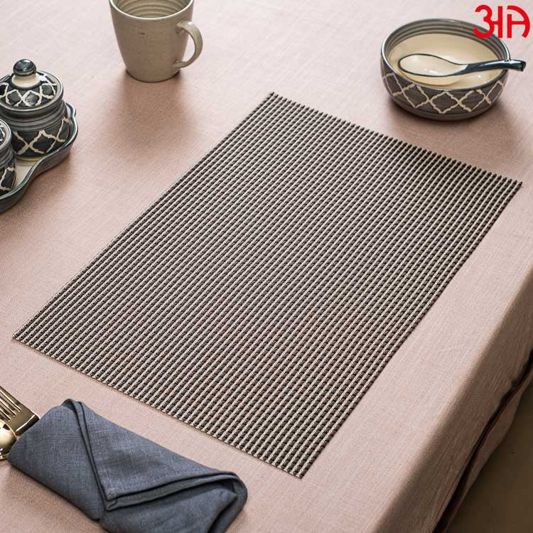 Weave Design Pvc Table Mat (2Pcs Set) (12x18) Inch