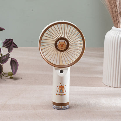 Cute Bear Portable Handheld Fan with Mist Spray – 10 x 20 x 4 CM-Plastic Body