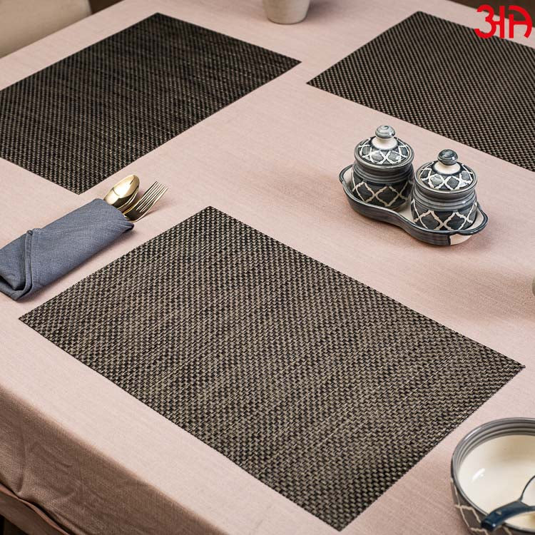 Copper Pvc Table Mat (2Pcs Set) (12x18) Inch