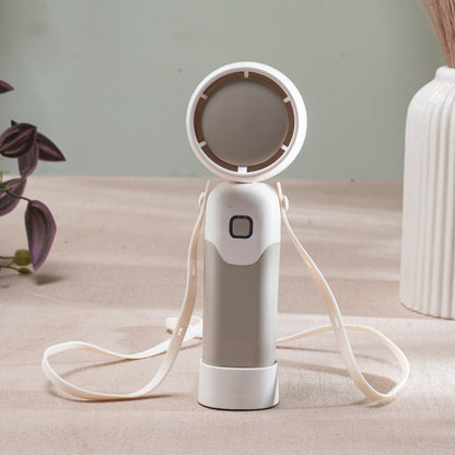 Portable Mini Handheld Fan – 6 x 17 CM-White Plastic Body