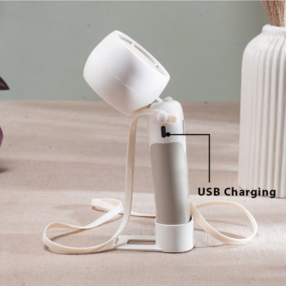 Portable Mini Handheld Fan – 6 x 17 CM-White Plastic Body