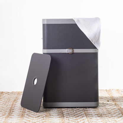 Buckle Design Laundry Box (16x11x24) Inch