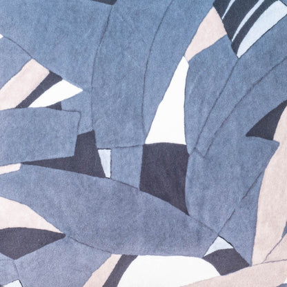 Modern Abstract Blue Velvet Cushion Cover – 16x16 Inch-DGN-30