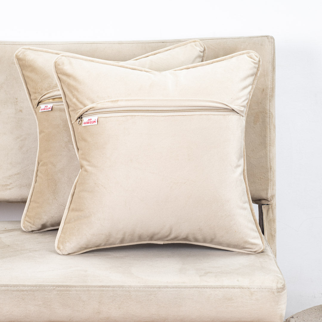 Charcoal Diamond Velvet Cushion Cover – 16x16 Inch-DGN-32