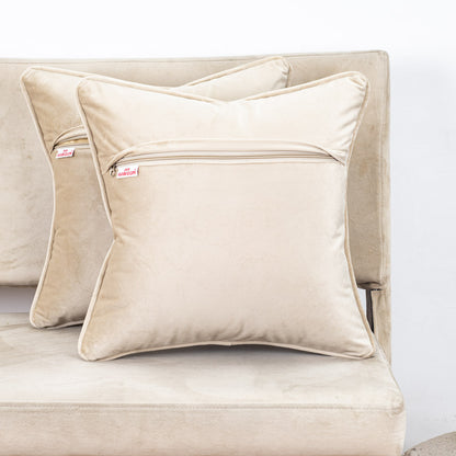 Charcoal Diamond Velvet Cushion Cover – 16x16 Inch-DGN-32