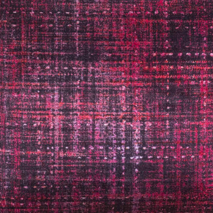 Crimson Noir Textured Glossy Velvet &amp; Satin Cushion Cover – 16x16 Inch-DGN-11