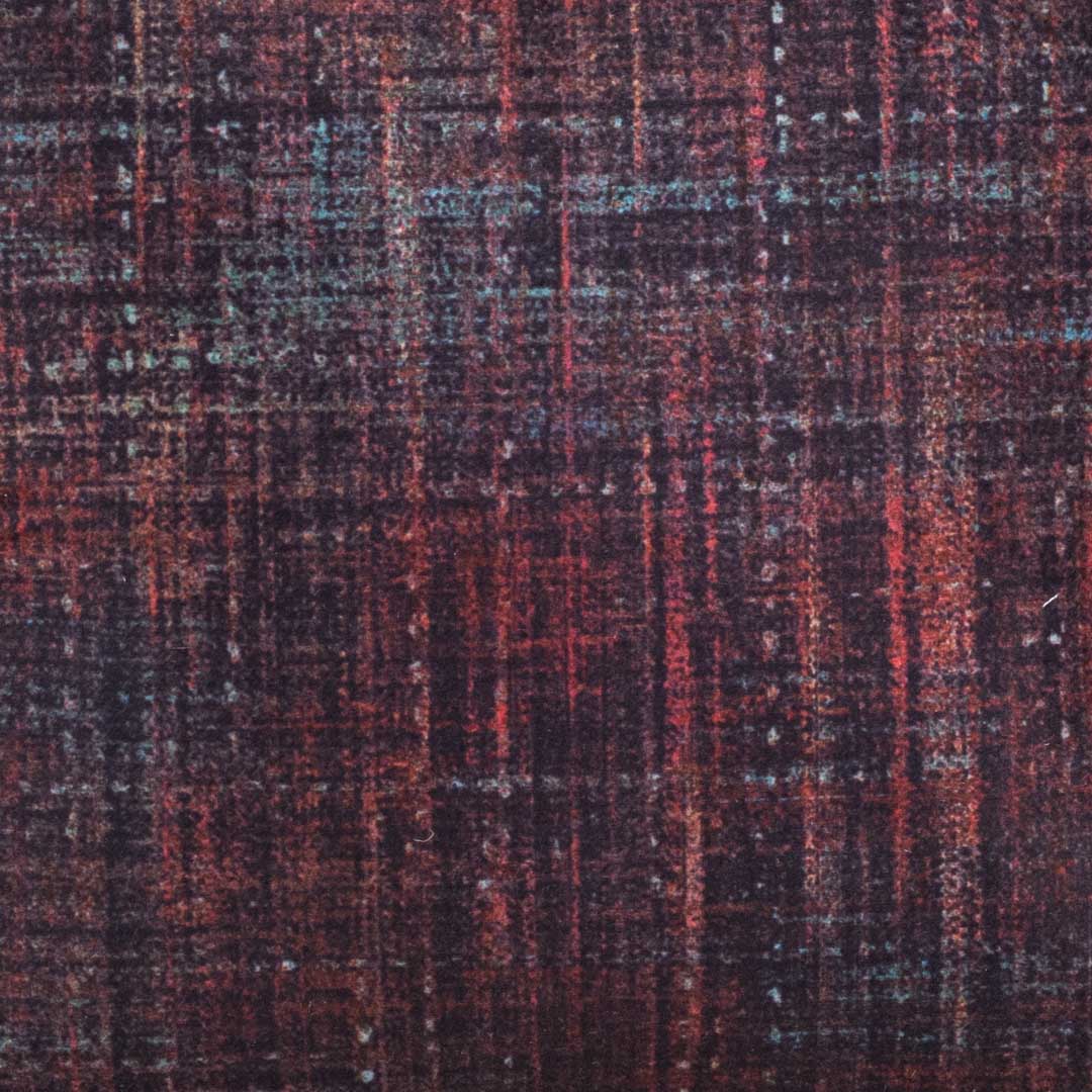 Rust Ember Textured Glossy Velvet &amp; Satin Cushion Cover – 16x16 Inch-DGN-12
