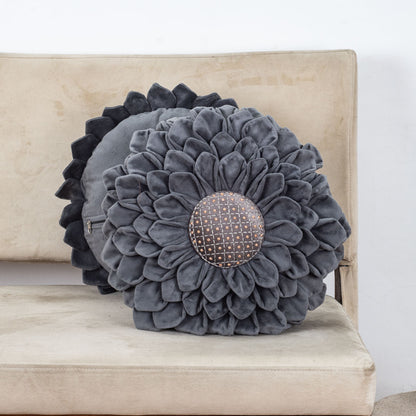 Luxe Velvet Sunflower Cushion Cover