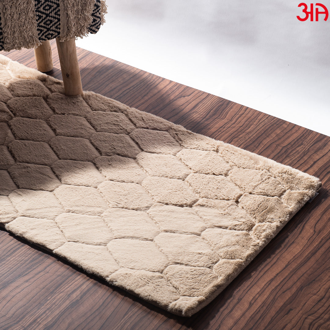 Rabit Fur Embossed Designer Carpet (57x140) CM