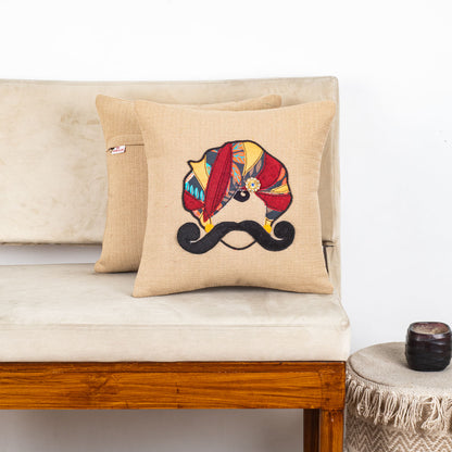 MR. RAJASTHAN And MRS. RAJASTHAN Combo Traditional Cushion Cover