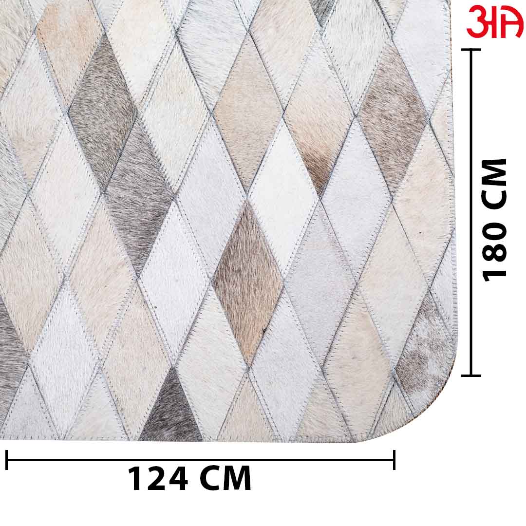 Contemporary Leather Carpet (4x6) Feet