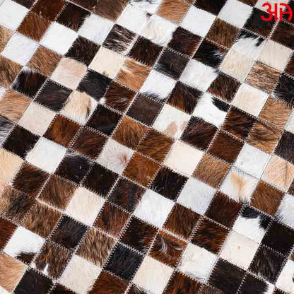 Contemporary Leather Carpet (4x6) Feet