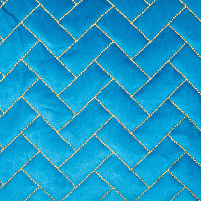 Zari Quilted Zig Zag Velvet Cushion Cover