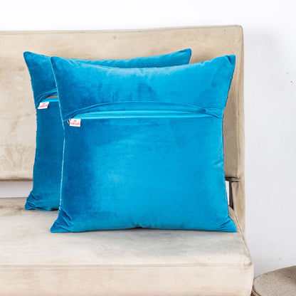 Zari Quilted Zig Zag Velvet Cushion Cover