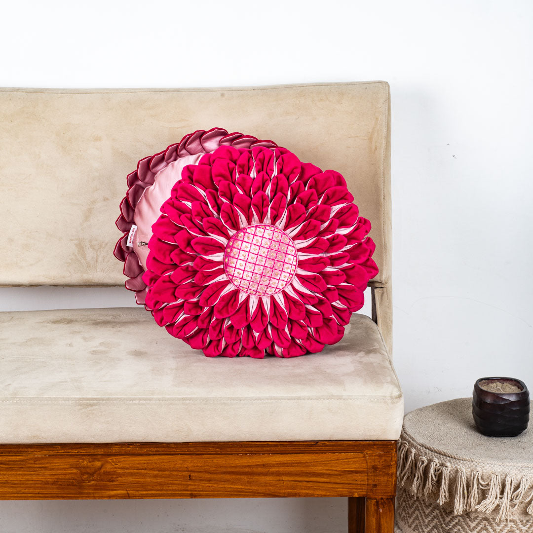 Luxe Velvet Sunflower Cushion Cover