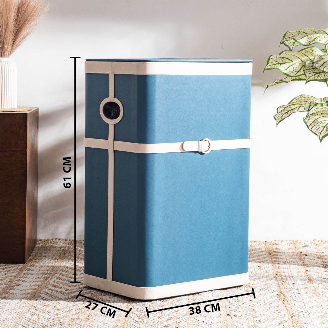Buckle Design Laundry Box (16x11x24) Inch