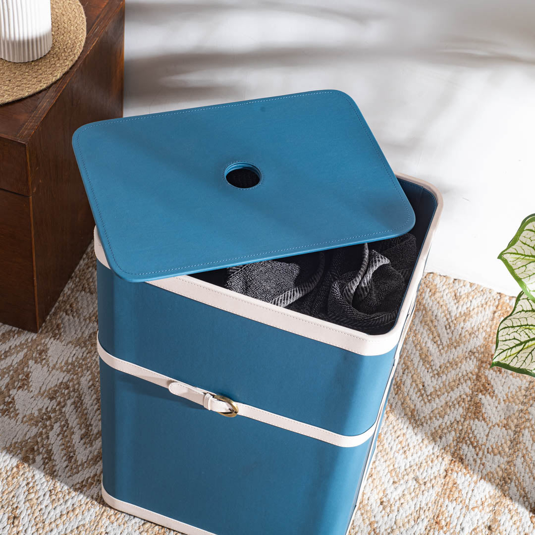 Buckle Design Laundry Box (16x11x24) Inch
