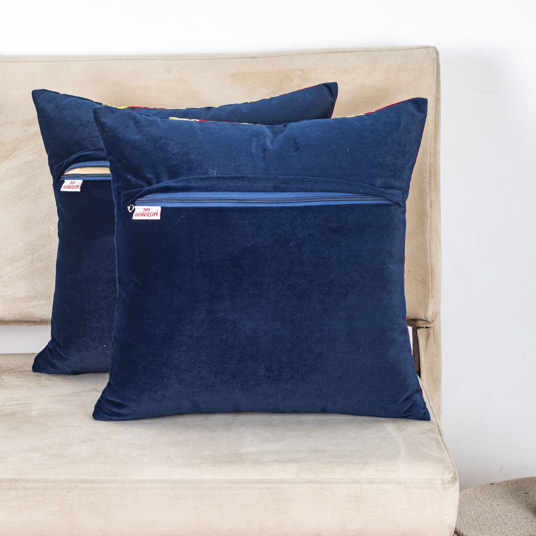 Dynamic Stripe Zig Zag Patch Work Cushion Cover