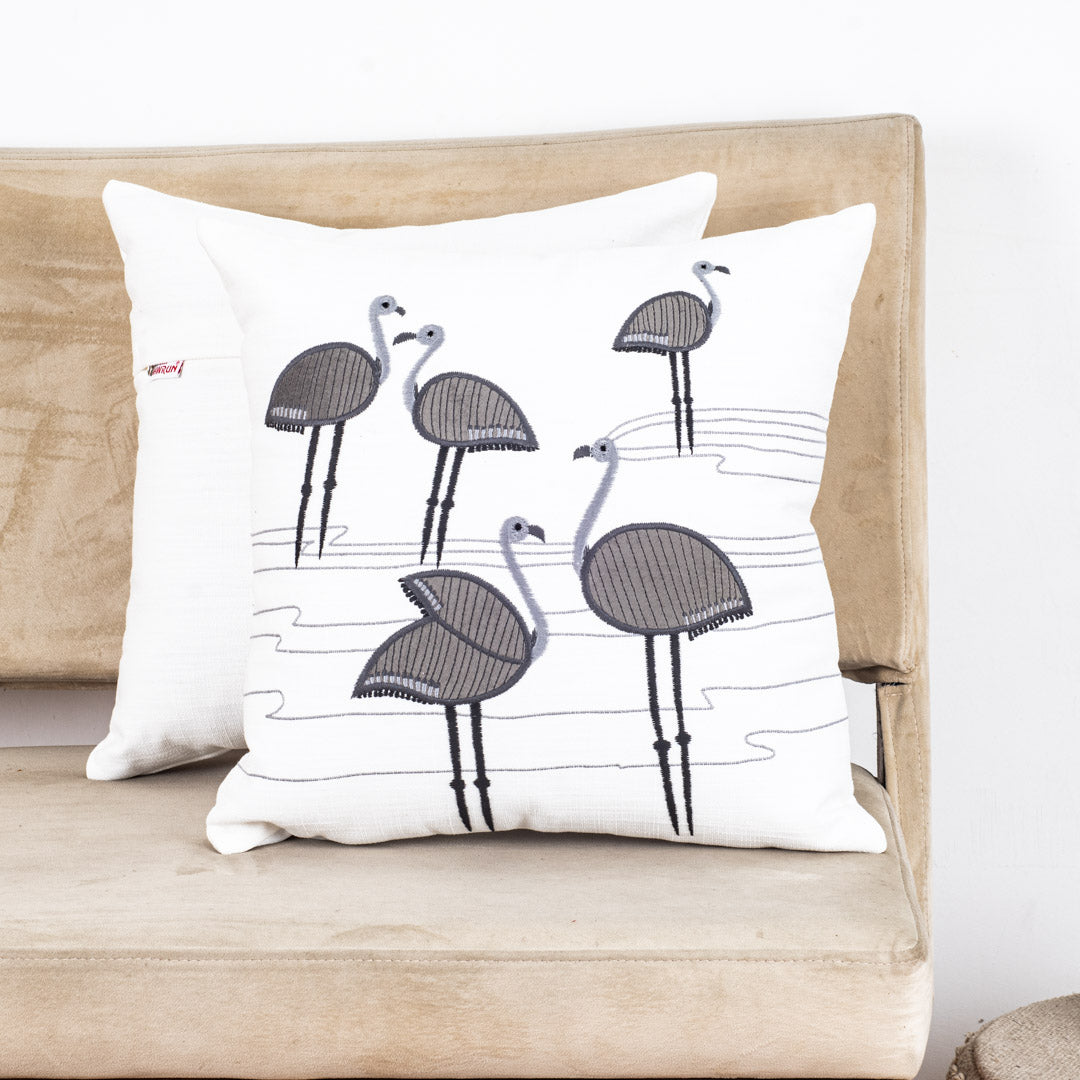 Premium Flamingo Cotton Emb&