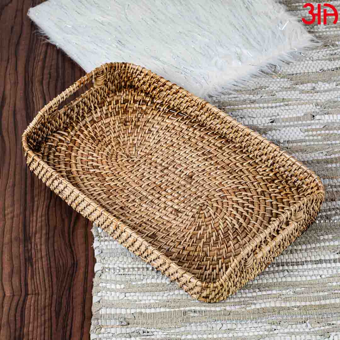 Rect Cane Tray W/Handle (29x44x5) CM