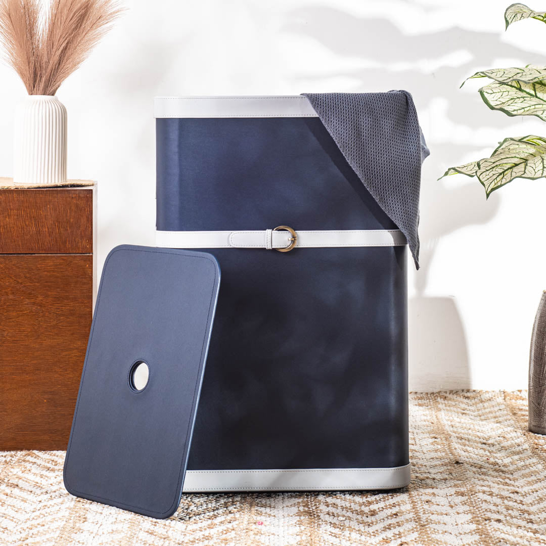 Buckle Design Laundry Box (16x11x24) Inch