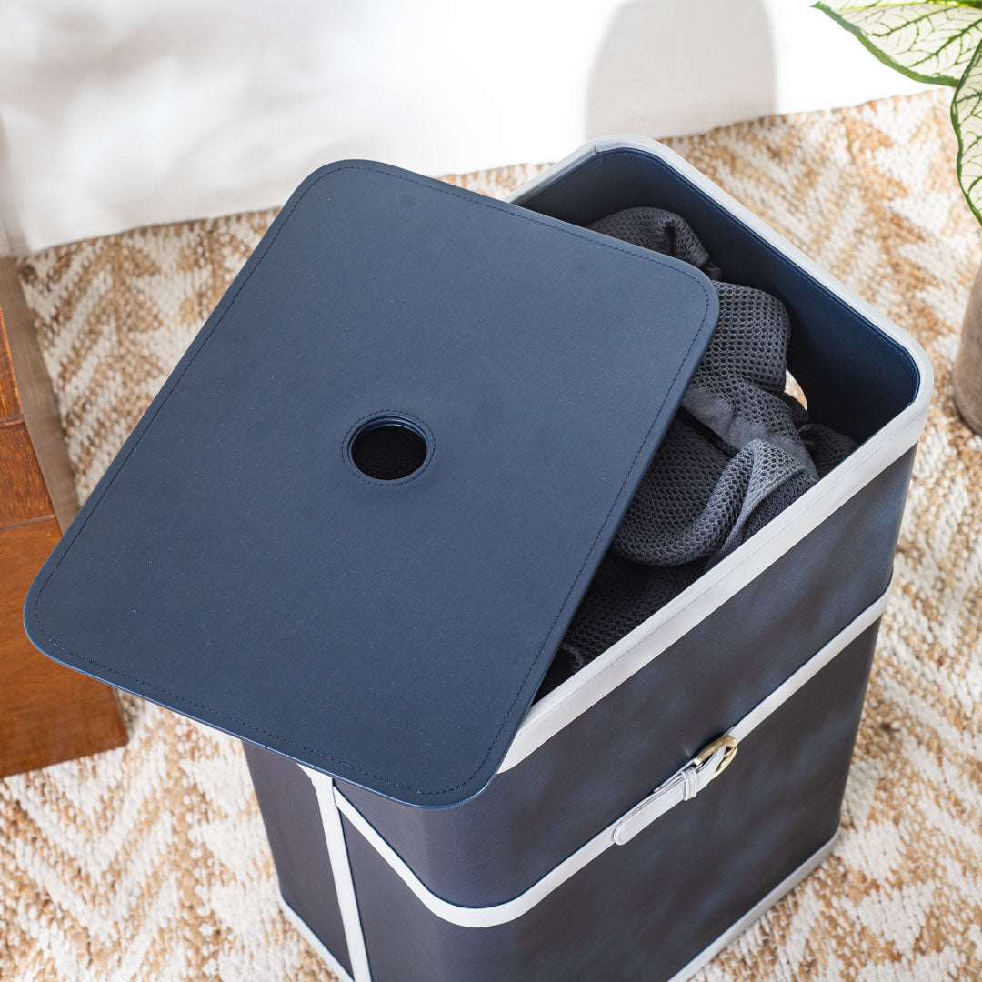 Buckle Design Laundry Box (16x11x24) Inch
