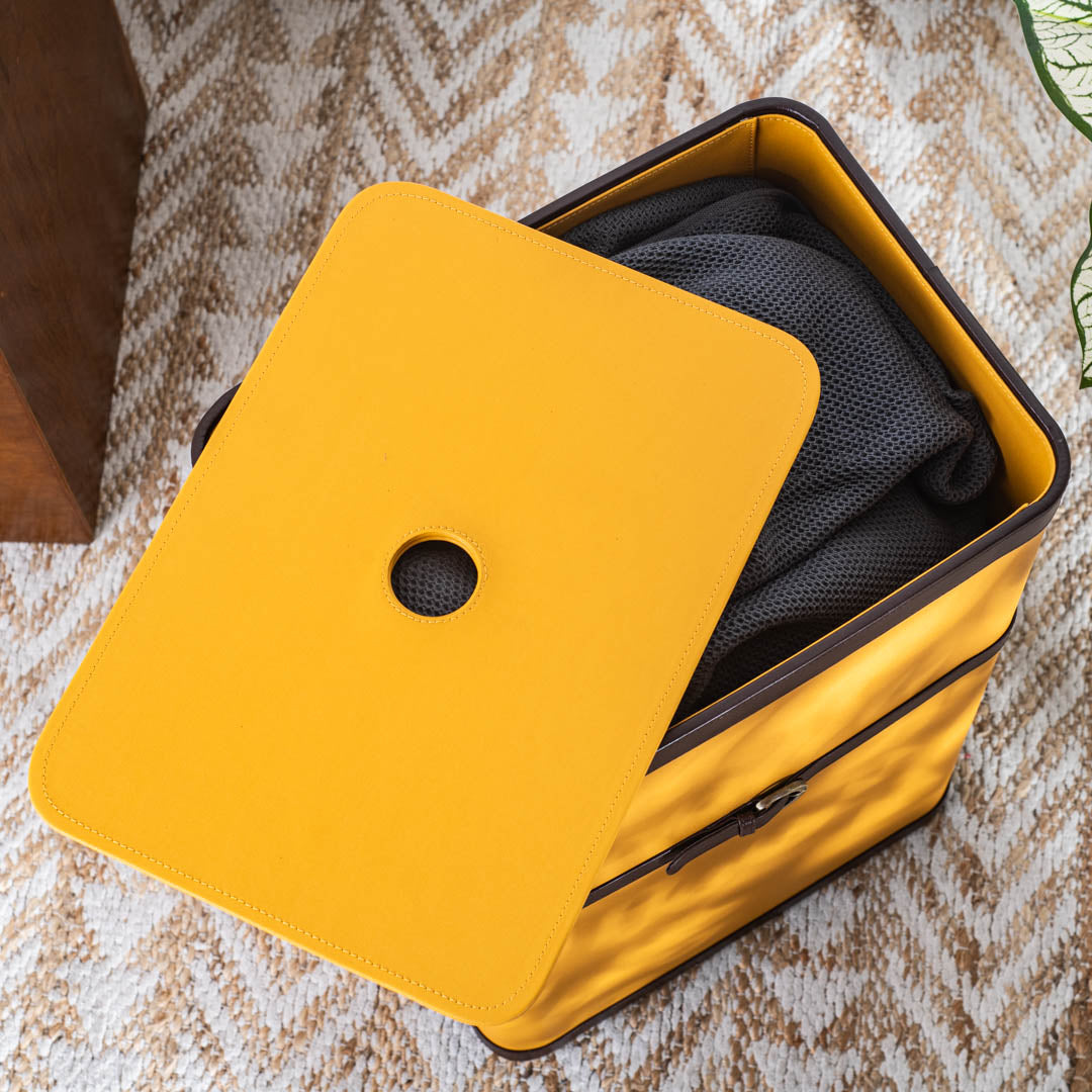 Buckle Design Laundry Box (16x11x24) Inch
