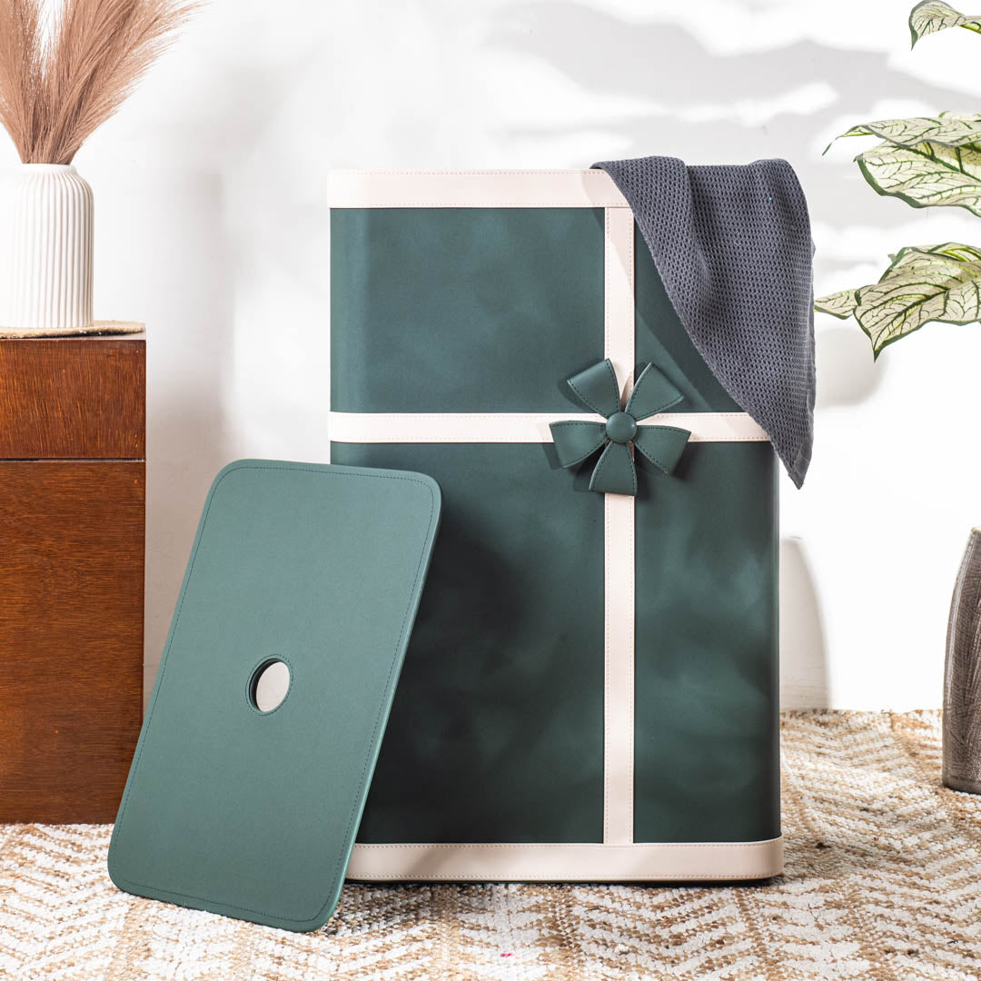 Bow Design Laundry Box (16x11x24) Inch
