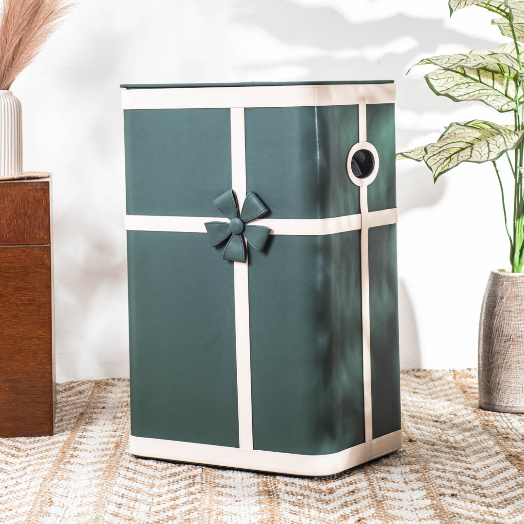 Bow Design Laundry Box (16x11x24) Inch