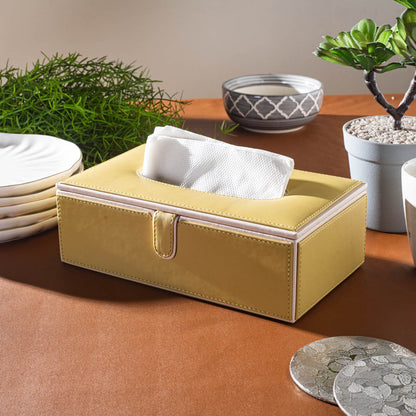 Premium Two-Tone Vegan Leather Standard Size Tissue Box